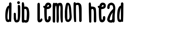 DJB Lemon Head font preview